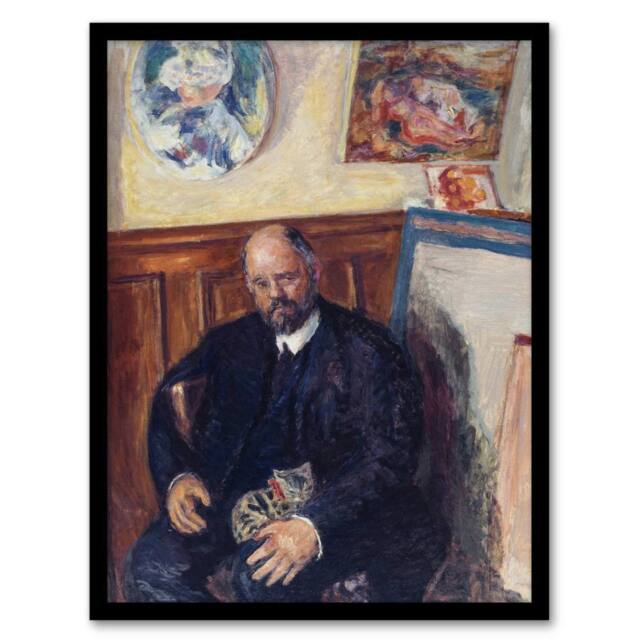 Artery8 Ambroise Vollard Portrait with a Cat Bonnard Framed Wall Art Print - Size: A4 - image 1