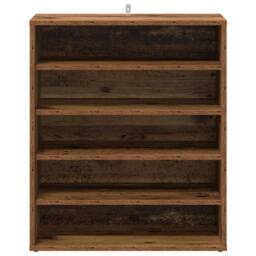 Berkfield Home Shoe Cabinet Old Wood 60x35x70 cm Engineered Wood in Brown - Size: 60 x 35 x 70 cm - thumbnail 5