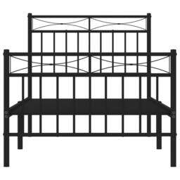 Berkfield Home Metal Bed Frame with Headboard & Footboard Black 90x200 cm - thumbnail 5