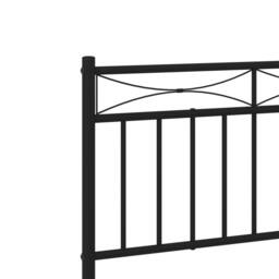 Berkfield Home Metal Bed Frame with Headboard & Footboard Black 90x200 cm - thumbnail 8