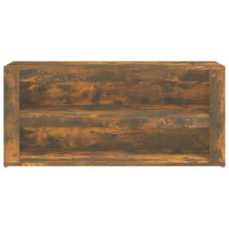Berkfield Home Shoe Rack Smoked Oak 100x35x45 cm Engineered Wood in Brown - Size: 100 x 35 x 45 cm - thumbnail 5