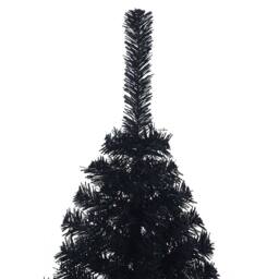 Berkfield Home Beautiful Artificial Pre-lit Christmas Tree Black 150 cm PVC - thumbnail 7