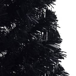 Berkfield Home Beautiful Artificial Pre-lit Christmas Tree Black 150 cm PVC - thumbnail 8
