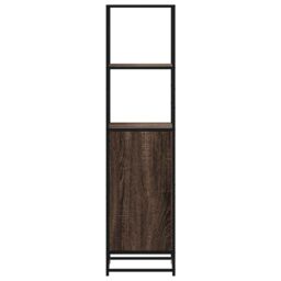 Berkfield Home Highboard Brown Oak 35.5x35x139 cm Engineered Wood & Metal - thumbnail 4