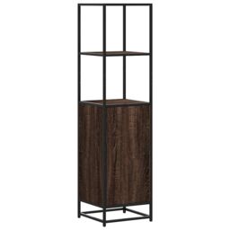 Berkfield Home Highboard Brown Oak 35.5x35x139 cm Engineered Wood & Metal - thumbnail 2