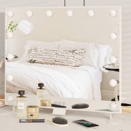 Dprodo 14 LED Bulbs Vanity Mirror with Lights in White - Size: 1 Pack - thumbnail 2