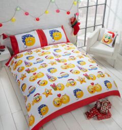 Rapport Home Christmas Icons Duvet Cover Set with Pillowcase in Black - Size: King - thumbnail 2