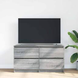 Berkfield Home TV Cabinet Grey Sonoma 100x35x54 cm Engineered Wood - Size: 100 x 35 x 54 cm - thumbnail 1