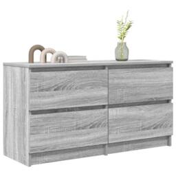 Berkfield Home TV Cabinet Grey Sonoma 100x35x54 cm Engineered Wood - Size: 100 x 35 x 54 cm - thumbnail 4