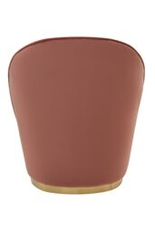 Orsina Luxurious Dusty Pink Velvet Gold Base Chair, Modern Armless Chair For Livingroom, Wooden Chair For Bedroom - thumbnail 4