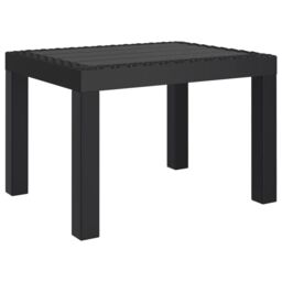 Berkfield Home Garden Table Anthracite 59x47x40 cm PP in Black - Size: 59 x 47 x 40 cm - thumbnail 2