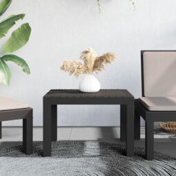 Berkfield Home Garden Table Anthracite 59x47x40 cm PP in Black - Size: 59 x 47 x 40 cm - thumbnail 1
