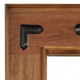 Berkfield Home Mirror Solid Acacia Wood 50x80 cm in Brown - thumbnail 3