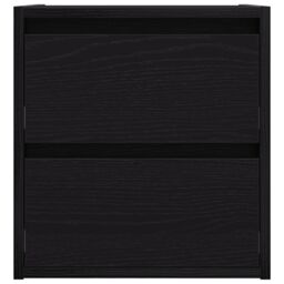 Berkfield Home Wall-mounted Bedside Cabinets 2 pcs Black Oak 38x34x40 cm - Size: 38 x 34 x 40 cm - thumbnail 7