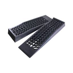 VOGREX 3 Ton Heavy Duty Plastic Wide Low Rise Car Ramps For Van Workshop in Black - thumbnail 4