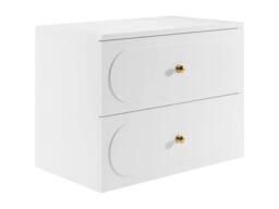 Vente-unique Wall-Mounted Bathroom Vanity Unit With Round Countertop Basin - White - thumbnail 6