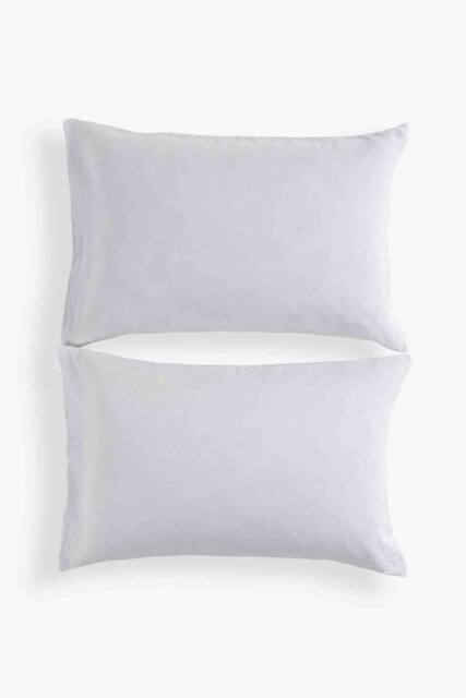 CHRISTY Double Layered Relaxed Retreat Luxury Cotton Pillowcase Pair in White - image 1