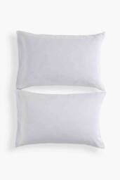 CHRISTY Double Layered Relaxed Retreat Luxury Cotton Pillowcase Pair in White - thumbnail 1