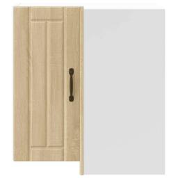 Berkfield Home Kitchen Wall Corner Cabinet Lucca Sonoma Oak Engineered Wood in Light Tan - thumbnail 4