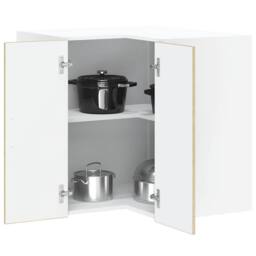 Berkfield Home Kitchen Wall Corner Cabinet Lucca Sonoma Oak Engineered Wood in Light Tan - thumbnail 2