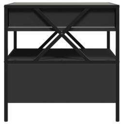 Berkfield Home Coffee Table with Infinity LED Black 50x50x51 cm - Size: 50 x 50 x 51 cm - thumbnail 8