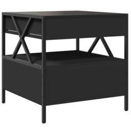 Berkfield Home Coffee Table with Infinity LED Black 50x50x51 cm - Size: 50 x 50 x 51 cm - thumbnail 9