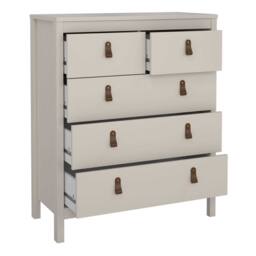Wyld Haus Cashmere 5 Drawer Wooden Chest in Cream - thumbnail 6
