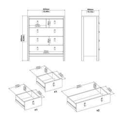Wyld Haus Cashmere 5 Drawer Wooden Chest in Cream - thumbnail 9