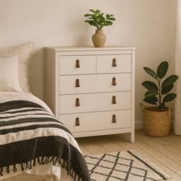 Wyld Haus Cashmere 5 Drawer Wooden Chest in Cream - thumbnail 2