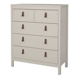 Wyld Haus Cashmere 5 Drawer Wooden Chest in Cream - thumbnail 4