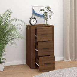 Berkfield Home Sideboard Brown Oak 40x33x70 cm Engineered Wood - Size: 40 x 33 x 70 cm - thumbnail 6