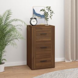 Berkfield Home Sideboard Brown Oak 40x33x70 cm Engineered Wood - Size: 40 x 33 x 70 cm - thumbnail 1