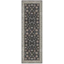 The Rug Shop UK Black Bordered Floral 7mm Thick Stain-Resistant Traditional Rug - Size: 120 cm x 170 cm - thumbnail 3