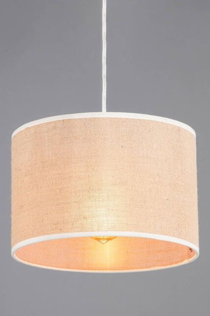 BHS Lighting Burlap Easy Fit Light Shade in Natural - Size: 30 cm diameter x 21 cm high - image 1