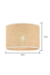 BHS Lighting Burlap Easy Fit Light Shade in Natural - Size: 30 cm diameter x 21 cm high - thumbnail 5