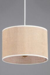 BHS Lighting Burlap Easy Fit Light Shade in Natural - Size: 30 cm diameter x 21 cm high - thumbnail 2