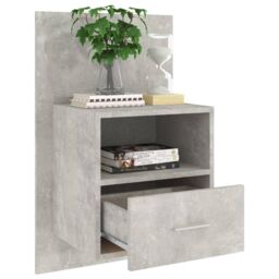Berkfield Home Wall-mounted Bedside Cabinets 2 pcs Concrete Grey - thumbnail 5