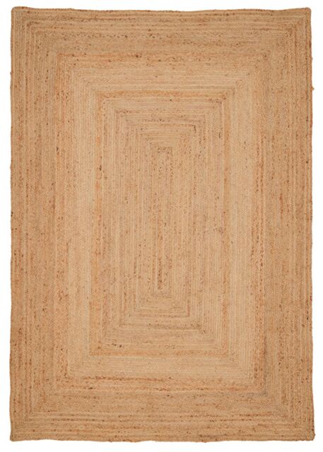 Kukoon Classic Natural Handwoven Braided Jute Fireside Living Area Rug in Beige - Size: 190 cm x 280 cm - image 1