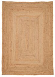 Kukoon Classic Natural Handwoven Braided Jute Fireside Living Area Rug in Beige - Size: 190 cm x 280 cm - thumbnail 1