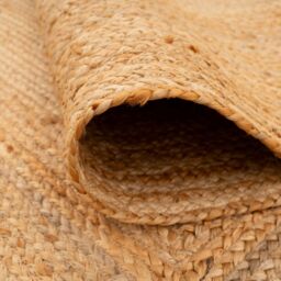 Kukoon Classic Natural Handwoven Braided Jute Fireside Living Area Rug in Beige - Size: 190 cm x 280 cm - thumbnail 4