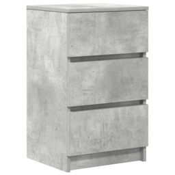 Berkfield Home Bedside Cabinets with 3 Drawers 2 pcs Concrete Grey 39x35x65 cm - Size: 39 x 35 x 65 cm - thumbnail 5