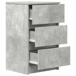 Berkfield Home Bedside Cabinets with 3 Drawers 2 pcs Concrete Grey 39x35x65 cm - Size: 39 x 35 x 65 cm - thumbnail 6