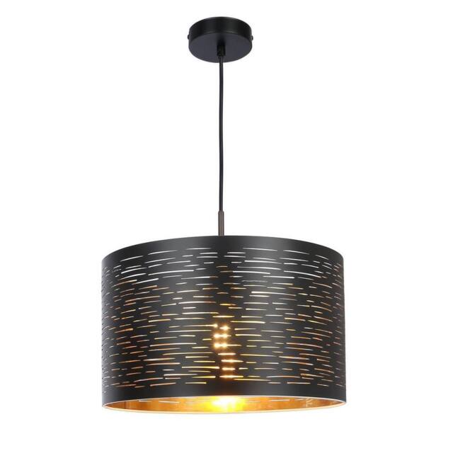 Netlighting Tunno Cylindrical Pendant Ceiling Light Black 1x E27 - image 1