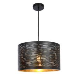 Netlighting Tunno Cylindrical Pendant Ceiling Light Black 1x E27