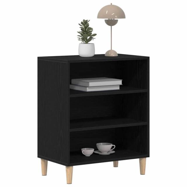 Berkfield Home Modern Black Oak Sideboard, 57x35x70 cm, Made from Engineered Wood - Size: 57 x 35 x 70 cm - image 1
