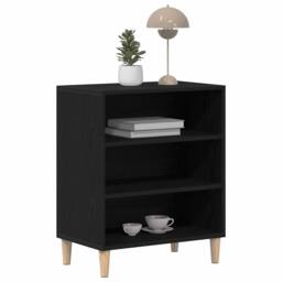 Berkfield Home Modern Black Oak Sideboard, 57x35x70 cm, Made from Engineered Wood - Size: 57 x 35 x 70 cm