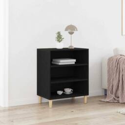 Berkfield Home Modern Black Oak Sideboard, 57x35x70 cm, Made from Engineered Wood - Size: 57 x 35 x 70 cm - thumbnail 2