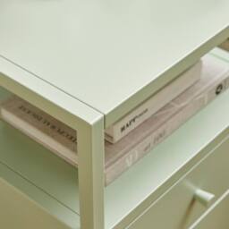 FurnitureboxUK Lykke Metal Storage Bedside Table in Green - thumbnail 6