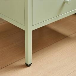 FurnitureboxUK Lykke Metal Storage Bedside Table in Green - thumbnail 7