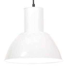 Berkfield Home Hanging Lamp 25 W White Round 28.5 cm E27 - thumbnail 1